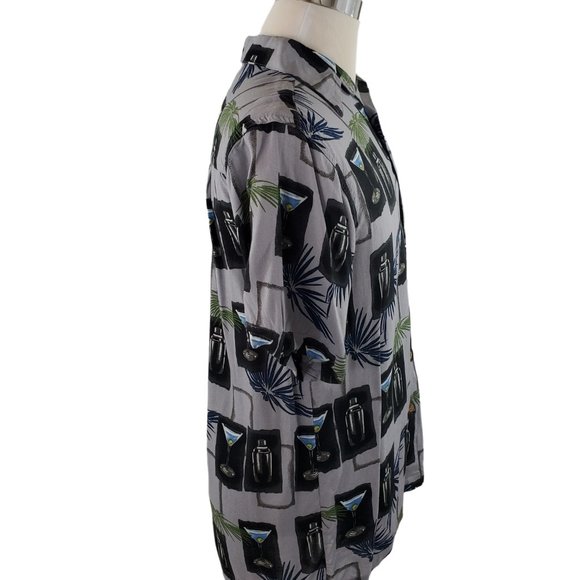 Men's Martini Cocktail Casual Button Up Shirt by Knightsbridge - Picture 2 of 7